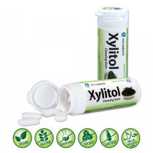 MIRADENT Xylitol Chewing Gum grüner Tee