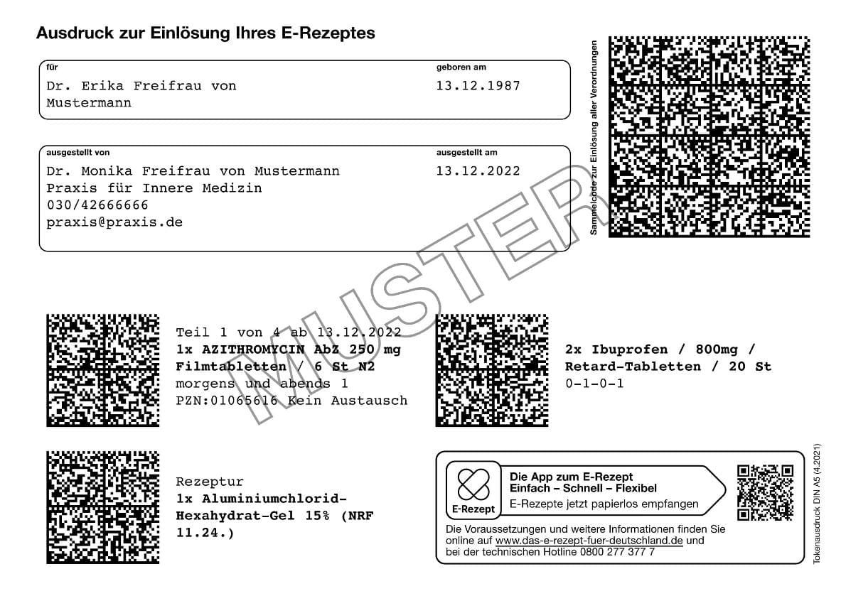 Das E-Rezept als Ausdruck